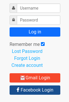login registration page