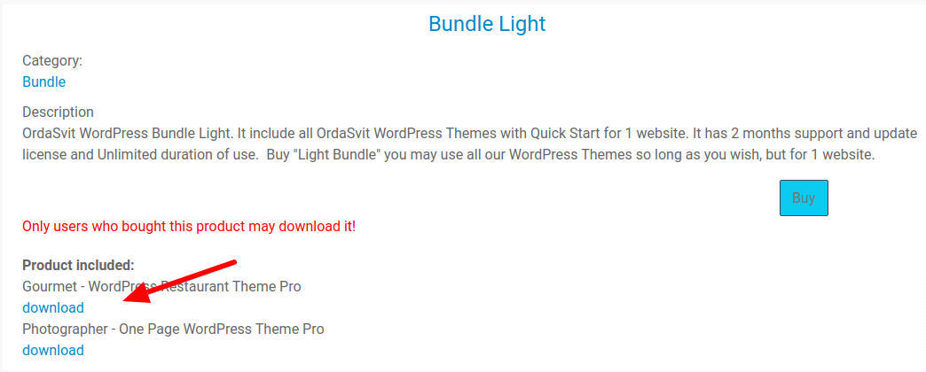 product details and product download