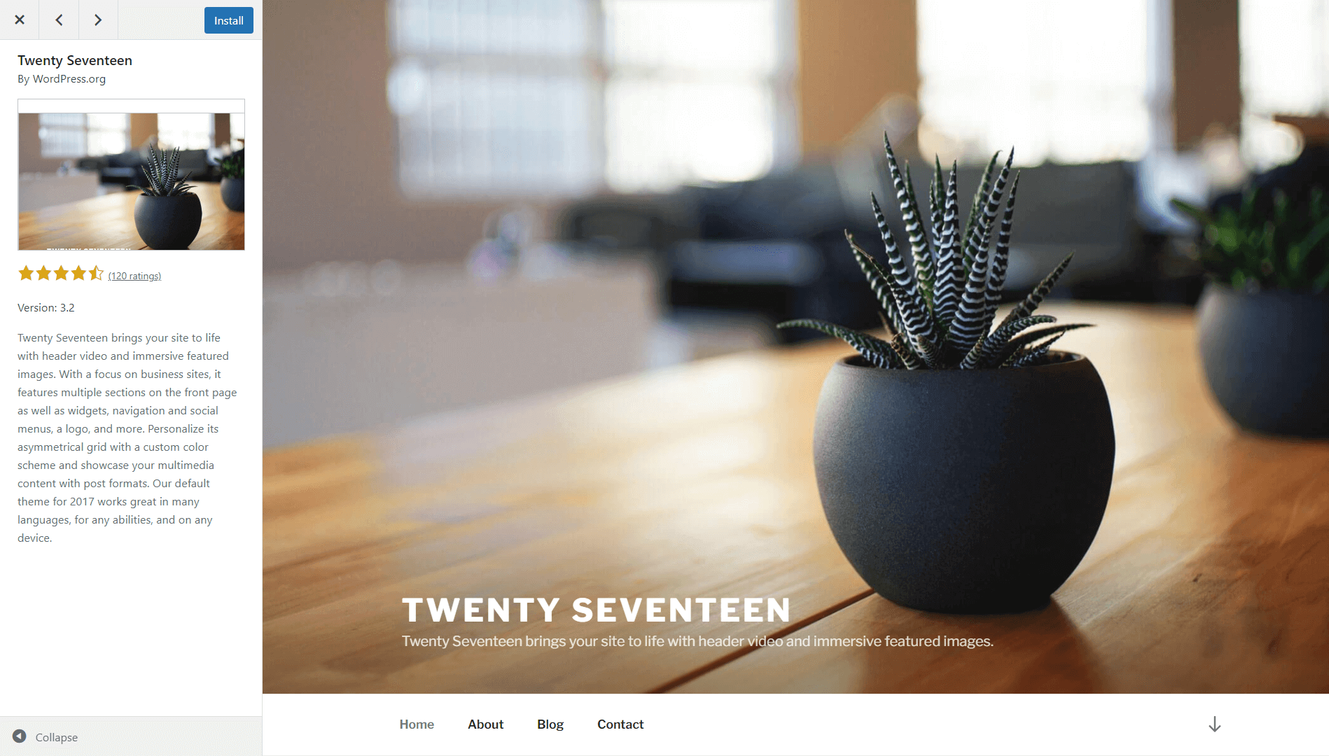 wordpress choose theme